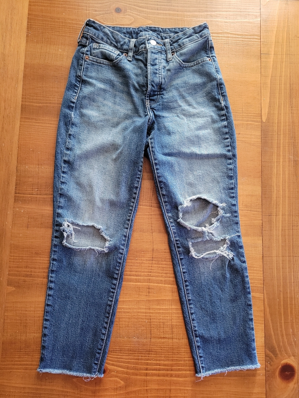 Old Navy High Rise OG Straight Secret Smooth Button Up Jeans Size 2 Inseam 24.5